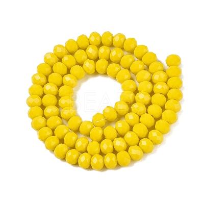 Opaque Solid Color Imitation Jade Glass Beads Strands LS-EGLA-A044-P6mm-D04-1