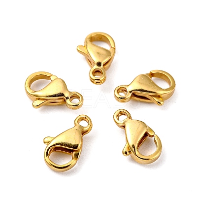 304 Stainless Steel Lobster Claw Clasps STAS-AB12-G-1