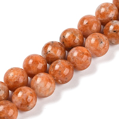 Natural Orange Calcite Beads Strands G-I247-10C-01-1