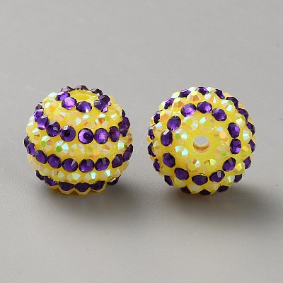 Halloween Theme Resin Rhinestone Beads RB-WH0003-08F-1