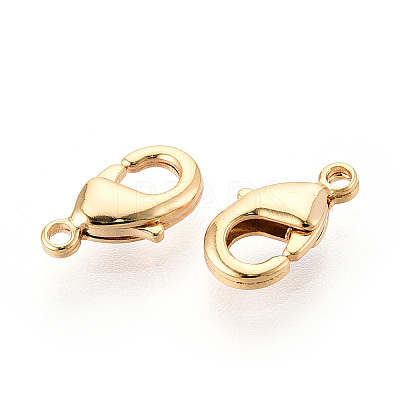Brass Lobster Claw Clasps KK-YW0004-01A-G-1