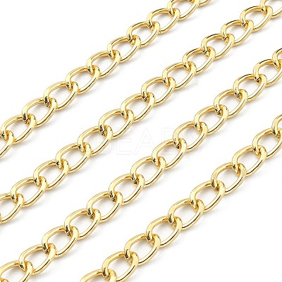 Aluminium Twisted Curb Chains CHA-YW0001-07G-1