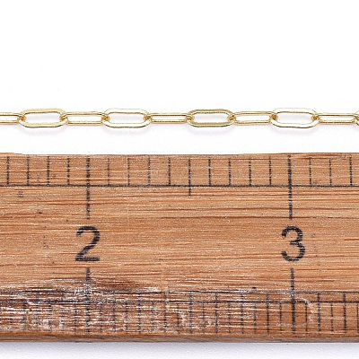 Soldered Brass Paperclip Chains CHC-G005-06G-1