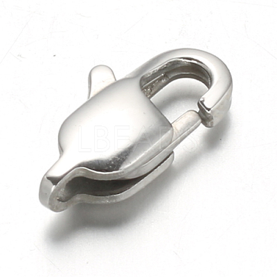 Tarnish Resistant 304 Stainless Steel Lobster Claw Clasps STAS-F094-05C-P-1
