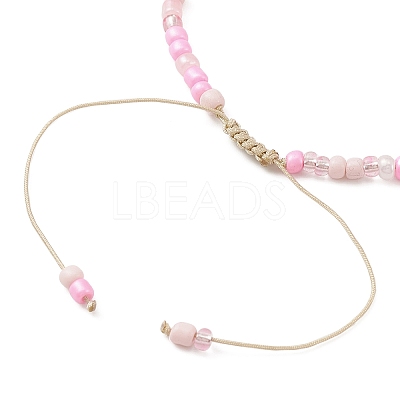 3Pcs 3 Color Evil Eye Lampwork & Glass Seed Braided Bead Bracelets Set BJEW-JB09574-1
