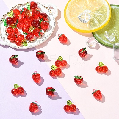 30Pcs 3 Styles Transparent Acrylic Pendants OACR-YW0003-48-1