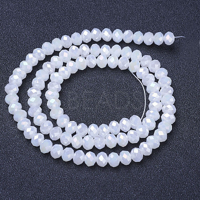 Electroplate Glass Beads Strands EGLA-A034-J6mm-B07-1