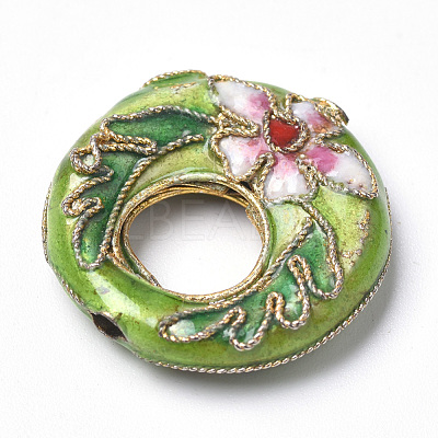 Handmade Cloisonne Beads X-CLB-S006-15-1