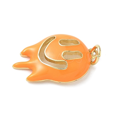 Halloween Theme Brass Enamel Pendants KK-L248-01G-03-1