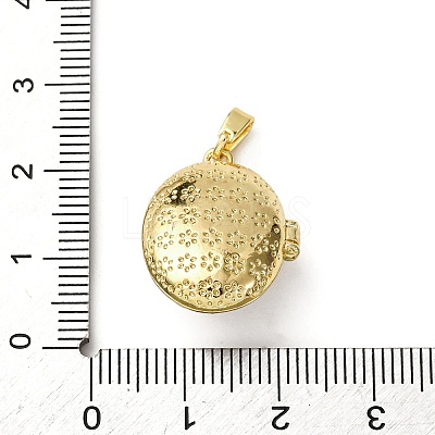 Brass Enamel Locket Pendants KK-F912-05C-G-1