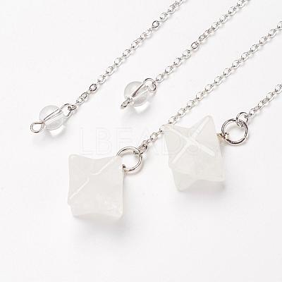 Chakra Natural Quartz Crystal Dowsing Pendulums G-F516-01L-1