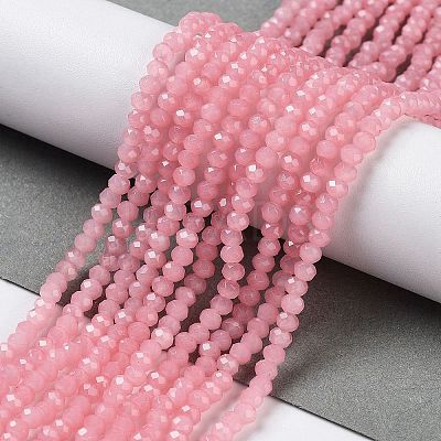 Baking Paint Imitation Jade Glass Bead Strands DGLA-A034-J2MM-A3-1