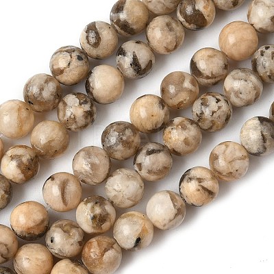 Natural Feldspar Beads Strands X-G-S259-26-6mm-1