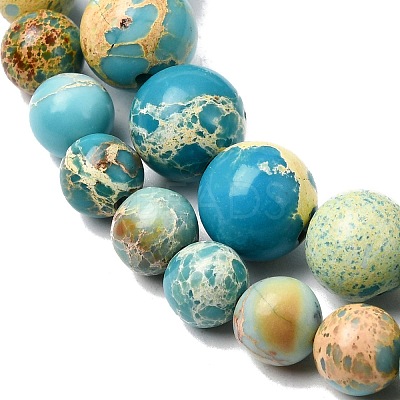 Natural Imperial Jasper Graduated Beads Strands G-A323-C03-01E-1