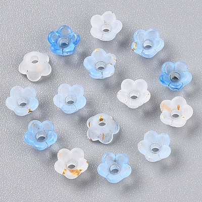 Frosted Transparent Acrylic Beads OACR-N137-72J-1