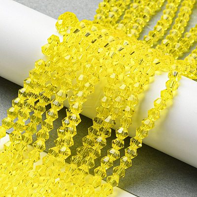Transparent Glass Beads Strands GLAA-F029-4mm-21-1