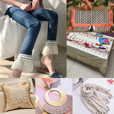 Cotton Lace Fringes Tassel Trimmings OCOR-GF0005-07B-03-1