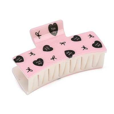 Plastic Printed Claw Hair Clips PHAR-K007-03C-1