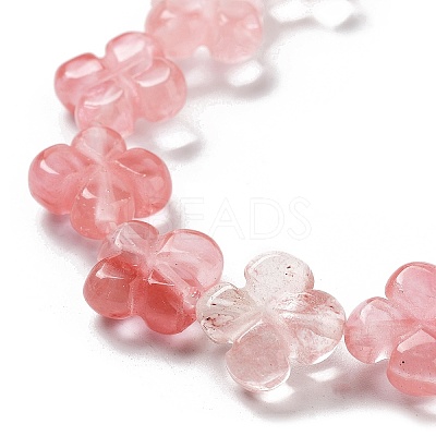 Cherry Quartz Glass Beads Strands G-P520-A05-01-1