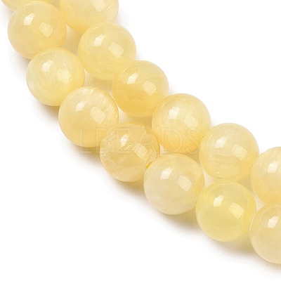 Natural Golden Silk Jade Beads Strands G-Z112-A01-12mm-1