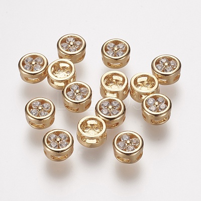 Brass Micro Pave Grade AAA Cubic Zirconia Pendants ZIRC-G086-09G-NR-1