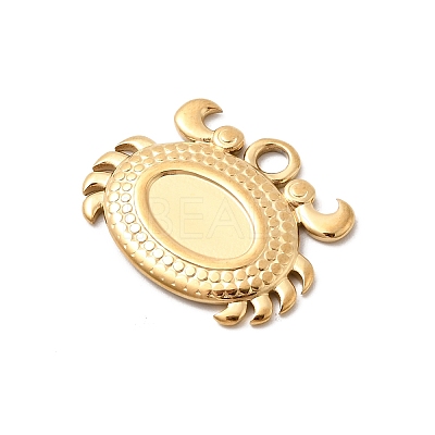 304 Stainless Steel Pendant Cabochon Settings STAS-B113-09G-06-1