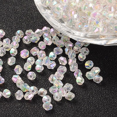 Bicone AB Color Plated Eco-Friendly Transparent Acrylic Beads LS-X-TACR-A003-5mm-22-1