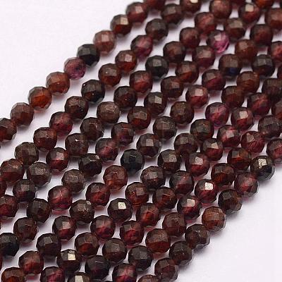 Natural Garnet Beads Strands G-F509-37-3mm-1
