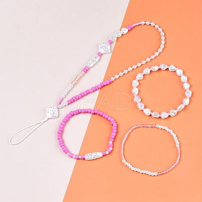DIY 10 Style ABS & Acrylic Beads Jewelry Making Finding Kit DIY-N0012-05C-1