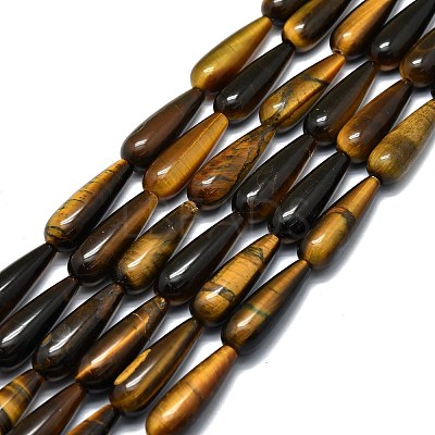 Natural Tiger Eye Beads Strands G-E576-34-1