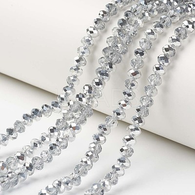 Electroplate Transparent Glass Beads Strands EGLA-A034-T1mm-M16-1