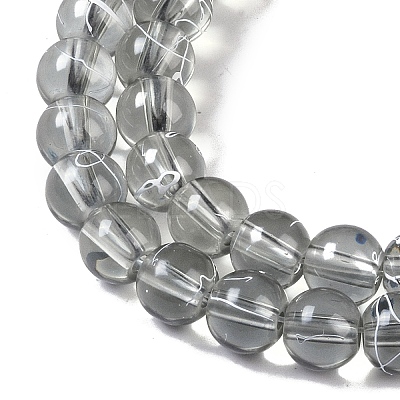 Drawbench Transparent Glass Beads Strands GLAD-Q012-8mm-09-1
