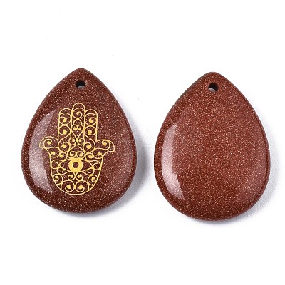 Synthetic Goldstone Pendants G-T122-73J-1
