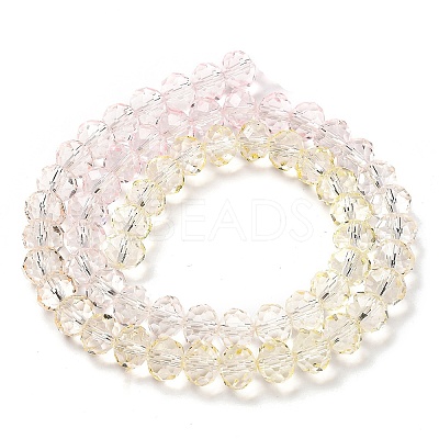Transparent Painted Glass Beads Strands DGLA-A034-T8mm-A25-1