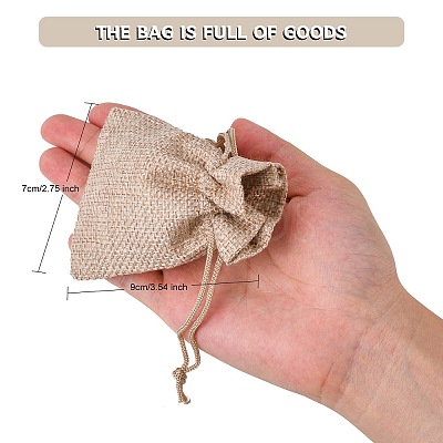 Burlap Packing Pouches Drawstring Bags LS-X-ABAG-Q050-7x9-01-1