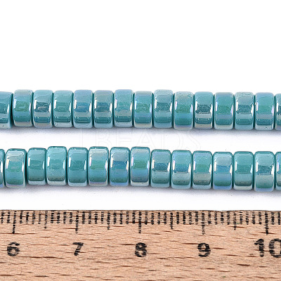 AB Color Plated Opaque Glass Beads Strands GLAA-T026-3x6mm-P08-1
