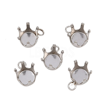304 Stainless Steel Pendant Rhinestone Claw Charms Settings STAS-B121-01B-P-1