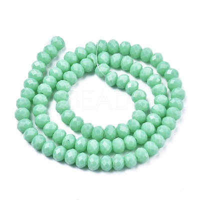 Opaque Solid Color Glass Beads Strands X-EGLA-A034-P6mm-D14-1