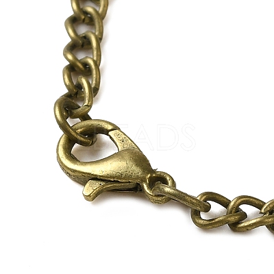Alloy Glass Pendant Pocket Necklace WACH-S002-20AB-1