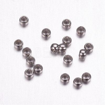Tarnish Resistant 316 Surgical Stainless Steel Crimp Beads STAS-F117-03P-1