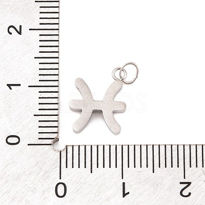 316 Stainless Steel Micro Pave Cubic Zirconia Pendants STAS-K284-01H-P-1