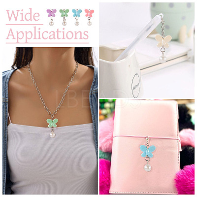 Opaque Acrylic Butterfly Pendants PALLOY-TA00316-1