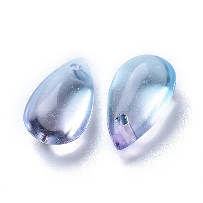 Transparent Glass Charms GLAA-O017-01J-1