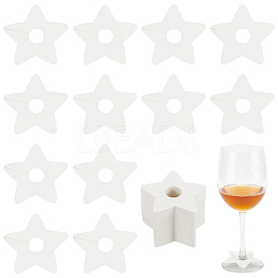 Paper Wine Glass Charms AJEW-WH0080-13B-1