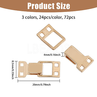 72Pcs 3 Colors Alloy Clasp FIND-CA0010-45-1