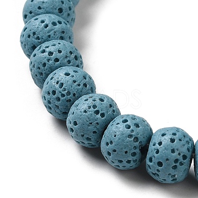 Natural Lava Rock Dyed Beads Strands G-Z036-B01-02-1