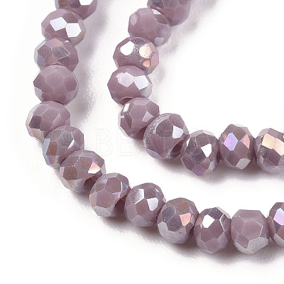 Electroplate Glass Beads Strands EGLA-A034-P3mm-B19-1