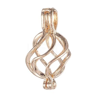 Brass Locket Pendants KK-K163-48-NR-1