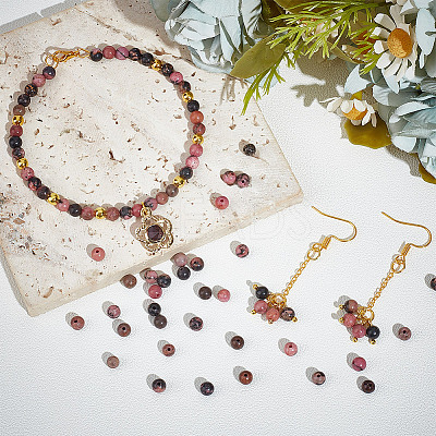 Natural Rhodonite Beads Strands G-NB0005-33B-1