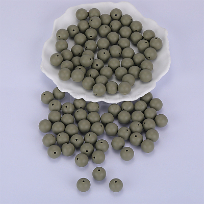 Round Silicone Focal Beads SI-JX0046A-113-1